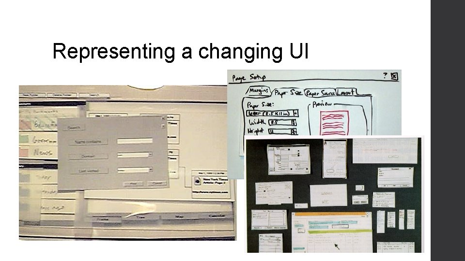 Representing a changing UI 