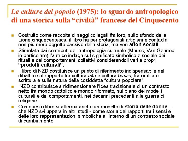 Le culture del popolo (1975): lo sguardo antropologico di una storica sulla “civiltà” francese