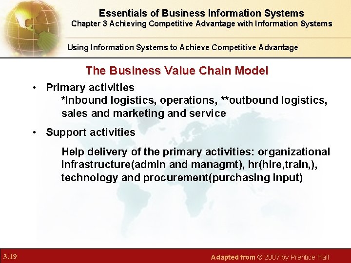 Chapter 3 Achieving Competitive Advantage with Information Systems