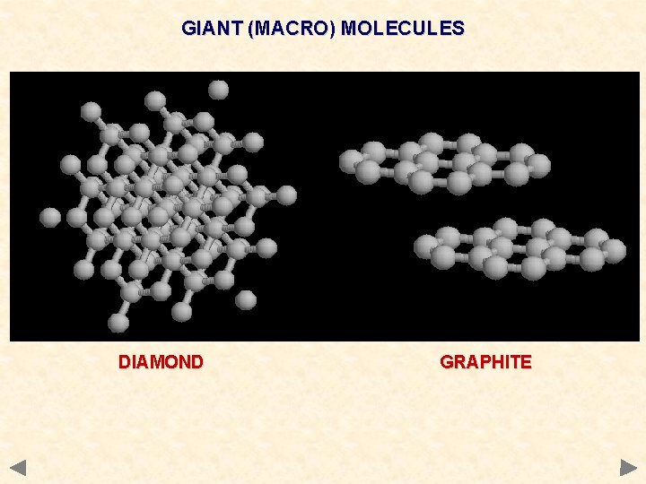 GIANT (MACRO) MOLECULES DIAMOND GRAPHITE 