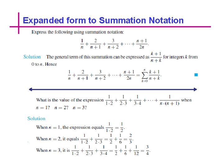 Expanded form to Summation Notation 