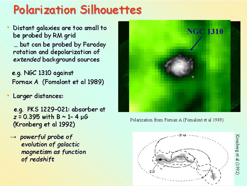 Polarization Silhouettes • Distant galaxies are too small to be probed by RM grid