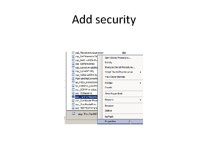 Add security 