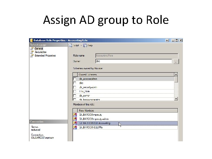 Assign AD group to Role 