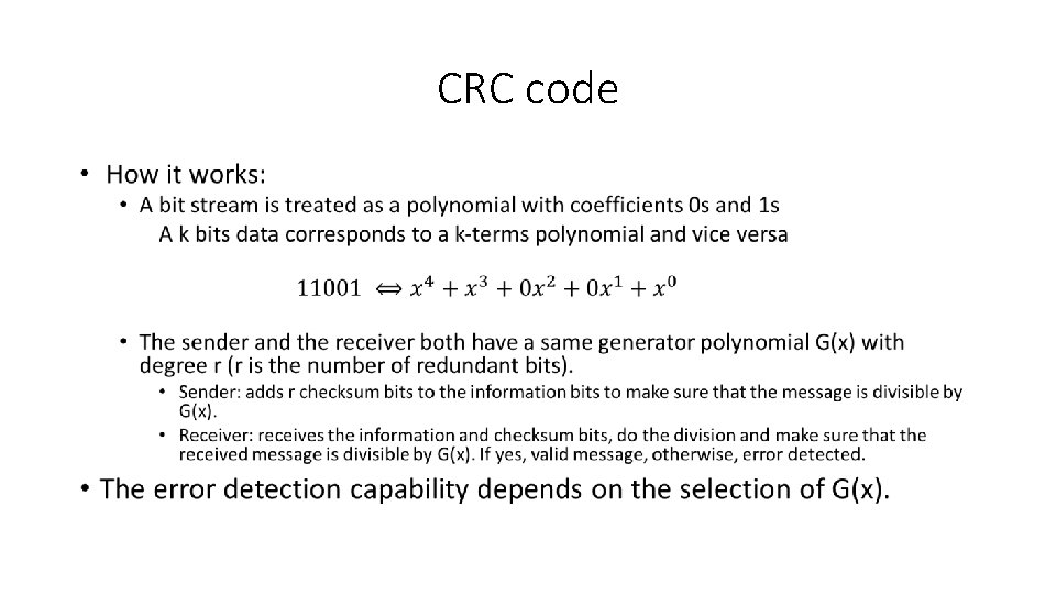 CRC code • 