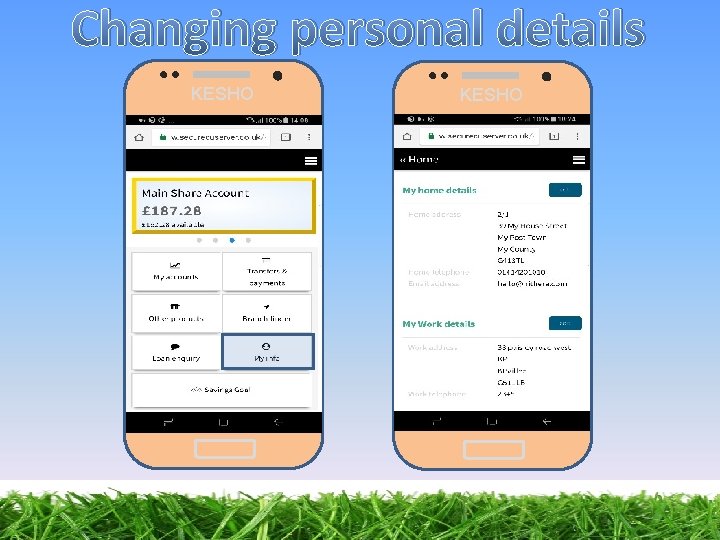 Changing personal details KESHO 