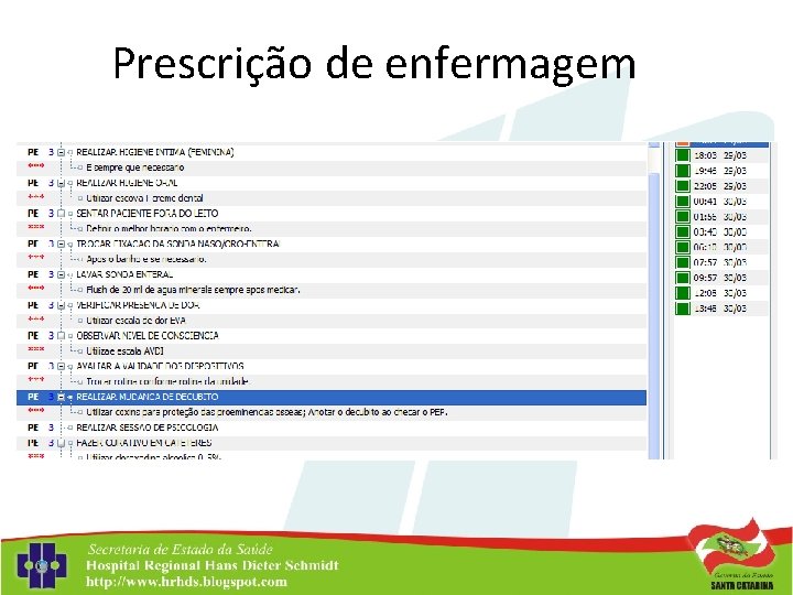 Prescrição de enfermagem 