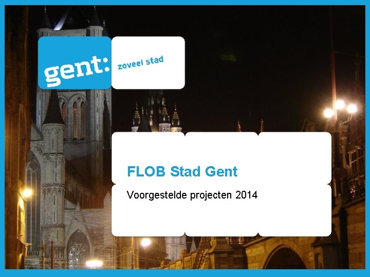 FLOB Stad Gent Voorgestelde projecten 2014 