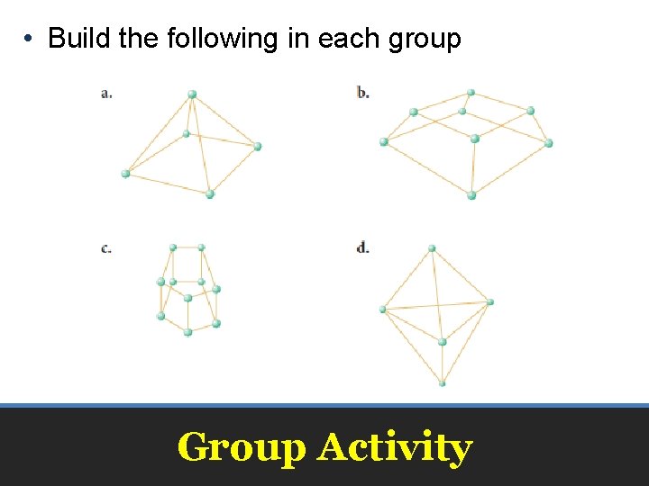  • Build the following in each group Group Activity 