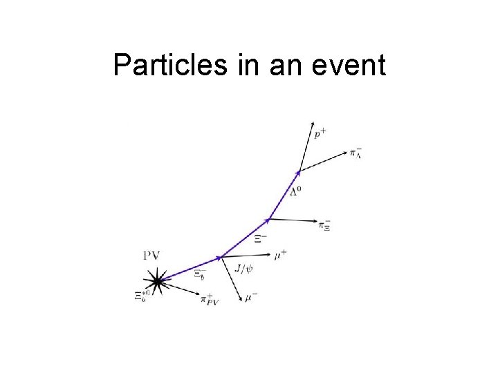 Particles in an event 