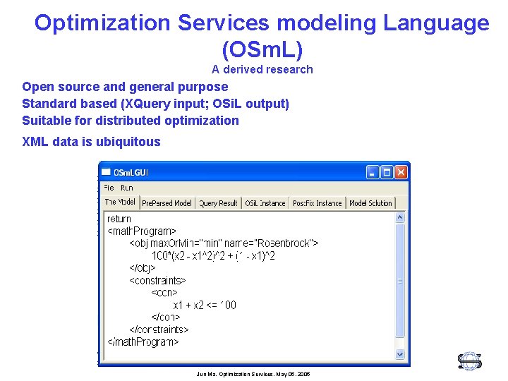 Optimization Services modeling Language (OSm. L) A derived research Open source and general purpose