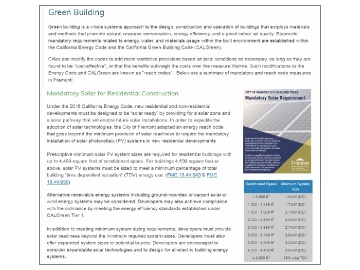 Mandatory Solar in New Home Construction City of
