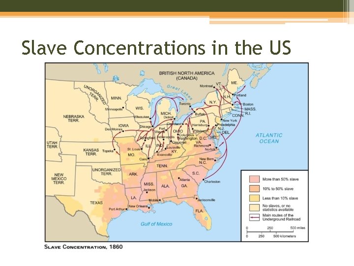 Slave Concentrations in the US 