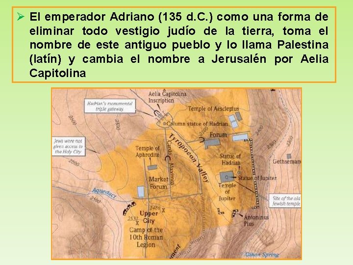 Ø El emperador Adriano (135 d. C. ) como una forma de eliminar todo