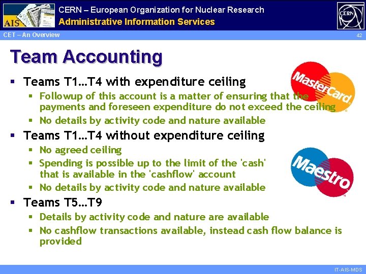 CERN – European Organization for Nuclear Research Administrative Information Services CET – An Overview