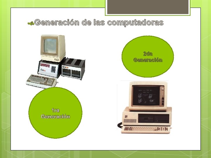  Generación de las computadoras 2 da Generación 1 ra Generación 