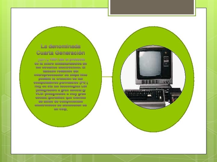 La denominada Cuarta Generación (1971 a 1981) es el producto de la micro miniaturización