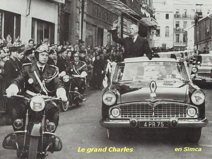 Le grand Charles en Simca 