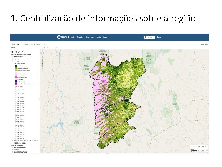 1. Centralização de informações sobre a região 