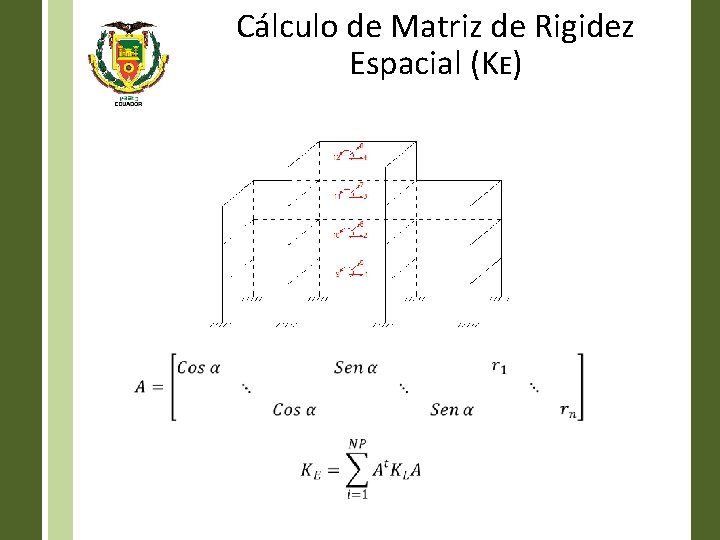 Cálculo de Matriz de Rigidez Espacial (KE) 