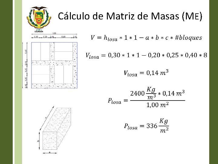 Cálculo de Matriz de Masas (ME) • 