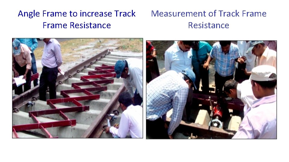 Angle Frame to increase Track Frame Resistance Measurement of Track Frame Resistance 