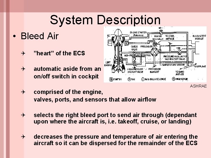 System Description • Bleed Air Q ”heart” of the ECS Q automatic aside from
