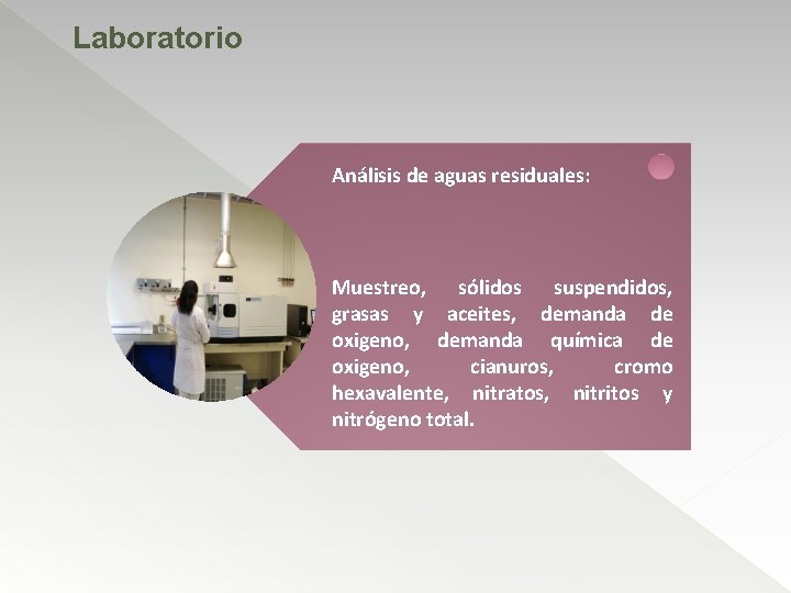 Laboratorio Análisis de aguas residuales: Muestreo, sólidos suspendidos, grasas y aceites, demanda de oxigeno,