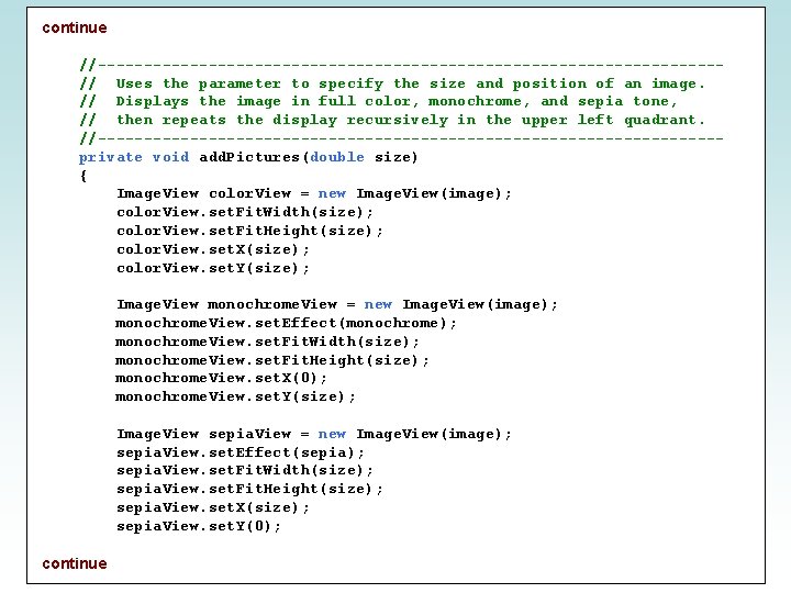 continue //----------------------------------// Uses the parameter to specify the size and position of an image.