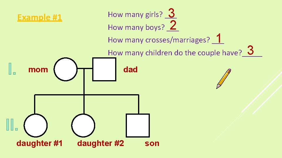 Example #1 How many girls? ___ 3 2 How many boys? ___ How many