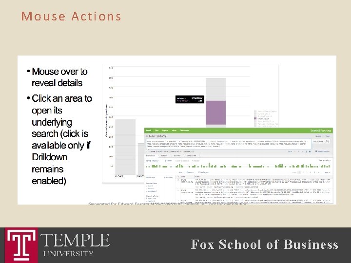 Mouse Actions Fox School of Business 