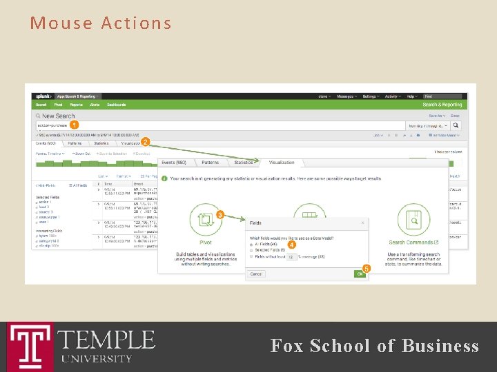 Mouse Actions Fox School of Business 