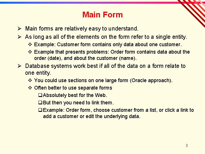 Example Main Form Design NET Web Forms Business Forms 2002 by Jerry