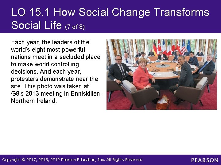 LO 15. 1 How Social Change Transforms Social Life (7 of 8) Each year,