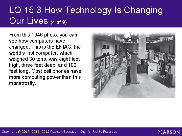 LO 15. 3 How Technology Is Changing Our Lives (4 of 9) From this