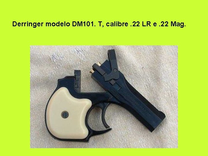 Derringer modelo DM 101. T, calibre. 22 LR e. 22 Mag. 