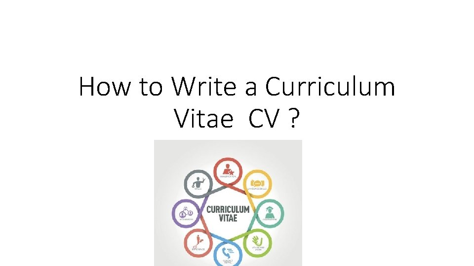 How to Write a Curriculum Vitae CV a