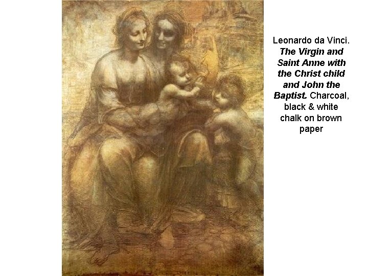 Leonardo da Vinci. The Virgin and Saint Anne with the Christ child and John