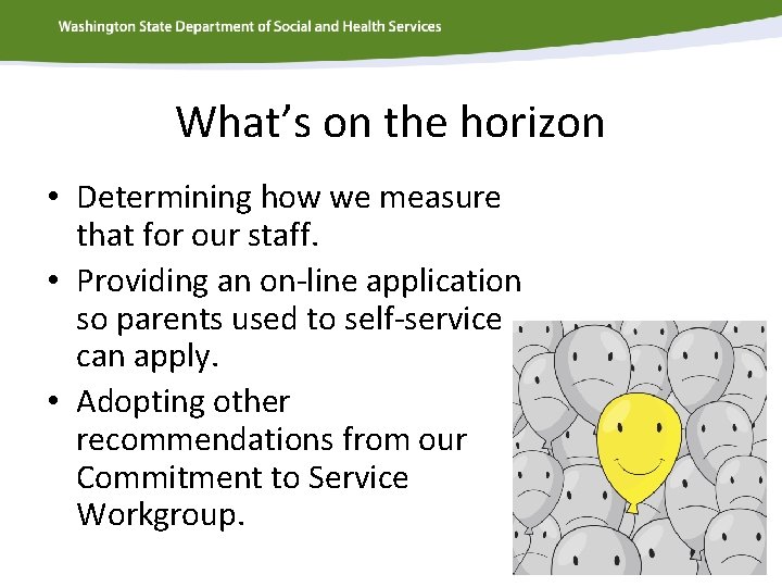 Customer service Sharon Redmond director Washington State Division