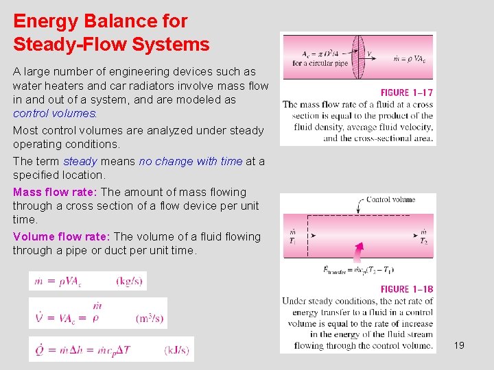 Energy Balance for Steady-Flow Systems A large number of engineering devices such as water