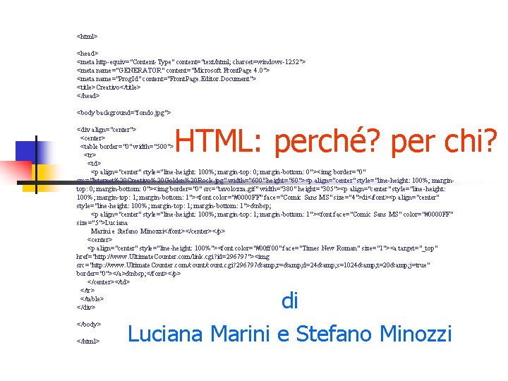 <html> <head> <meta http-equiv="Content-Type" content="text/html; charset=windows-1252"> <meta name="GENERATOR" content="Microsoft Front. Page 4. 0"> <meta