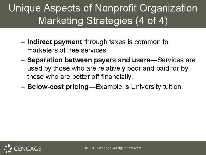 Unique Aspects of Nonprofit Organization Marketing Strategies (4 of 4) – Indirect payment through