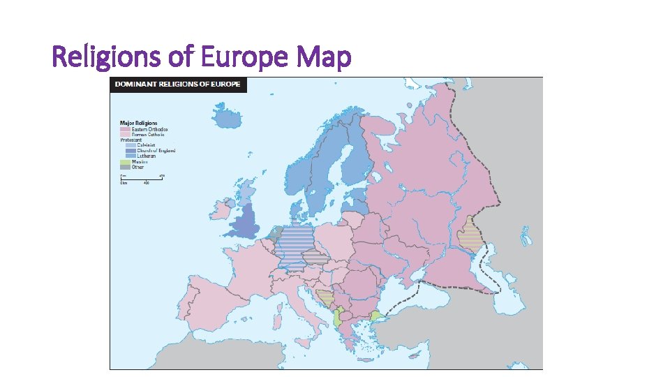 Religions of Europe Map 