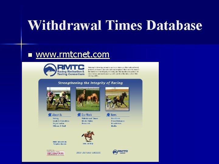 Withdrawal Times Database n www. rmtcnet. com 