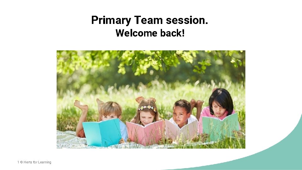 Primary Team session. Welcome back! 1 © Herts for Learning 