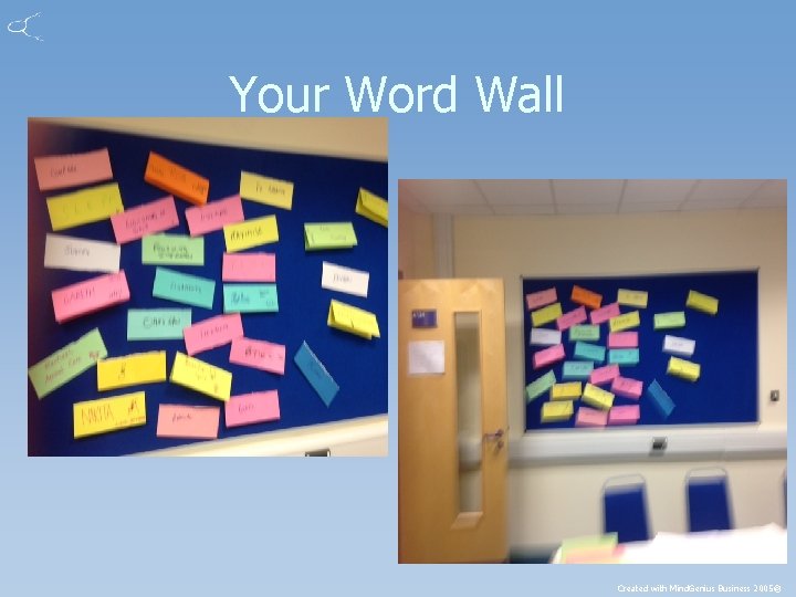 Your Word Wall ■ Different Created with Mind. Genius Business 2005® 