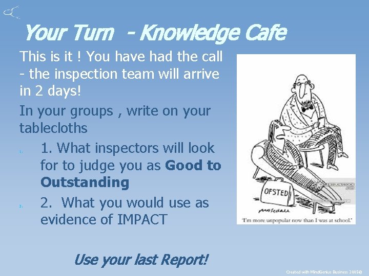 Your Turn - Knowledge Cafe This is it ! You have had the call