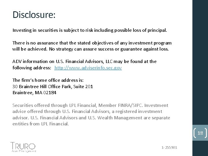 Disclosure: Investing in securities is subject to risk including possible loss of principal. There