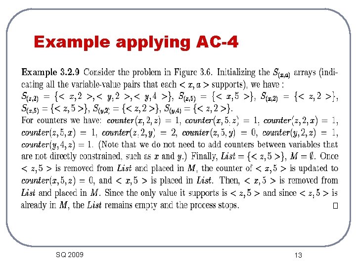 Example applying AC-4 SQ 2009 13 