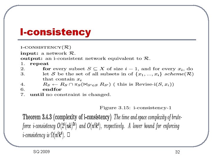 I-consistency SQ 2009 32 